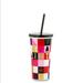 Kate Spade Holiday | New Kate Spade New York 20 Oz. Insulated Holiday Design Joy Tumbler Set (2) | Color: Black/Pink | Size: 20oz