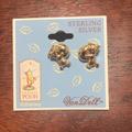 Disney Jewelry | Ladies Vintage Van Dell Sterling Silver Winnie The Pooh Piglet Post Earrings | Color: Gold/Silver | Size: Os