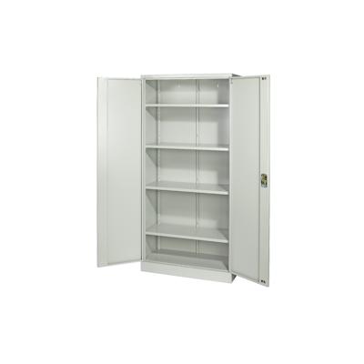 SIGMA Aktenschrank, Metall, 92 x 42 x 195 cm, 4 verstellbare Regalböden, abschließbar, grau Image