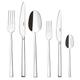 Sambonet Rock 52562-83 Monobloc Tableware Set 18/10 Stainless Steel 6 Person 36 Pieces 6 Forks 6 Knives 6 Spoons 6 Fruit Forks 6 Fruit Knives 6 Teaspoons