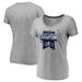 Women's Fanatics Branded Heathered Gray Atlanta Braves 2021 World Series Champions Locker Room V-Neck T-Shirt