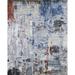 White 36 x 24 x 0.25 in Indoor Area Rug - Bokara Rug Co, Inc. Abstract Hand-Knotted Gray Area Rug Viscose, Latex | 36 H x 24 W x 0.25 D in | Wayfair