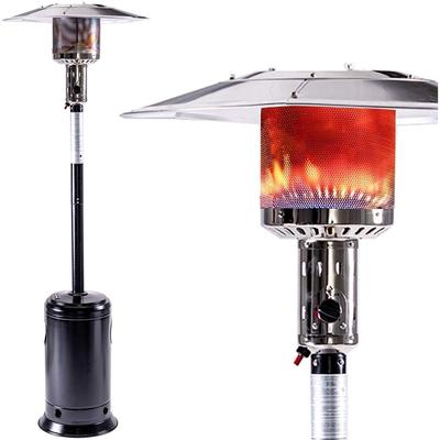 Outdoor Stainless Steel Standing Gas Propane Patio Heater with Wheels