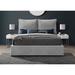 Ebern Designs Elethia Fabric Bed Upholstered/Polyester in Gray | 45.5 H x 82 W x 88 D in | Wayfair B953147726E64A5DB2EC60F8E70F3185