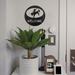 Union Rustic Bronco Rider Welcome Circle Wall Décor Metal in Black | 11.75 H x 11.75 W x 0.25 D in | Wayfair 766300B4ED3E4CDB873F2A68915871D5