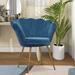 Accent Chair - Everly Quinn Accent Chair Velvet/Fabric in Blue | 30 H x 23 W x 26 D in | Wayfair 75A5DC3F196D48709421B11A3B09CA5C