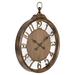 Williston Forge 23" Wall Clock Glass/Plastic in Brown/Yellow | 20.5 H x 20.5 W x 1 D in | Wayfair 7FF3DD8D95E34934B2FA684DAD362419