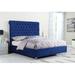 Rosdorf Park Denzel Tufted Low Profile Standard Bed Upholstered/Velvet in Blue | 72 H x 94 W in | Wayfair 9FDDAC146F7E4872B58081357831FC2F