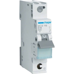 Hager MCS116 MCS116 Leitungsschutzschalter 1phasig 16 A 230 V, 400 V Image