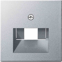 Gira System 55 Zentralplatte, UAE/IAE, aluminium, Befestigung mit Schraube, ohne Beschriftungsfeld, 27026 Image
