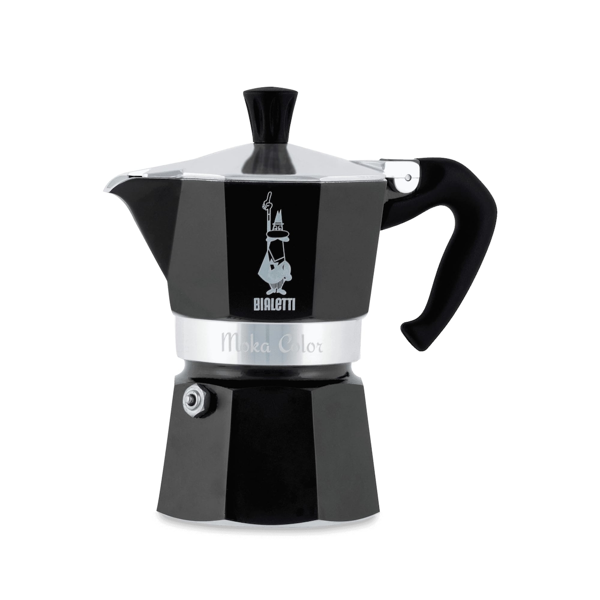Bialetti Moka Express Espressokocher, Aluminium, 3 Tassen, schwarz Image