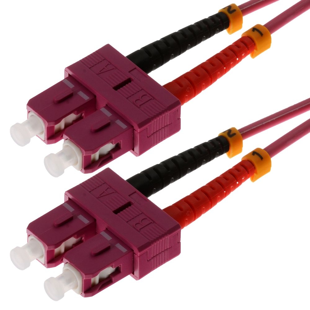 Helos LWL Patchkabel SC/SC Duplex 50/125µm OM4 erikaviolett 20,0m Image