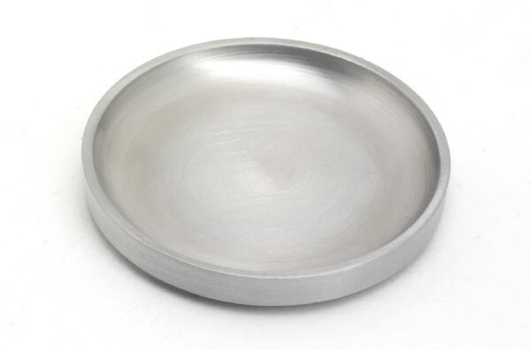 Kerzenteller, Dekoteller Alu Silber matt satiniert Ø 10 cm für Kerzen, Taufkerzen, Hochzeitskerzen Image