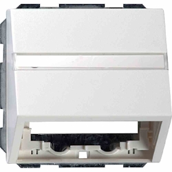 Gira System 55 Zentralplatte, für Datenanschlussgehäuse, 1f, reinweiß, Befestigung mit Schraube, mit Beschriftungsfeld, 087003 Image