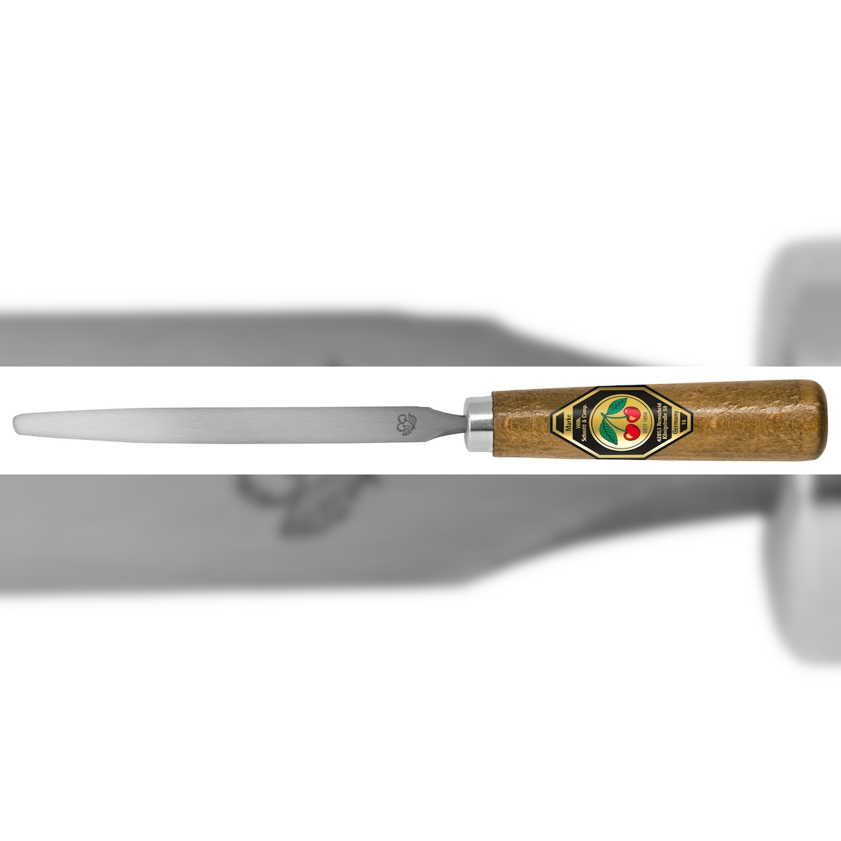 Kirschen Ziehklingenstahl dreikant mit Holzheft Image