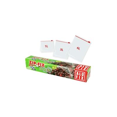 30x ALUFIX Tiefkühlsäcke Haushaltsäcke mit Zipp 1liter 3liter und 6liter Image