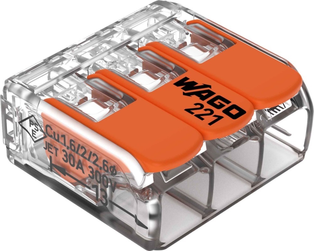 30 Stk. WAGO GmbH & Co. KG Compact-Verbindungsklemme 221-613 Image