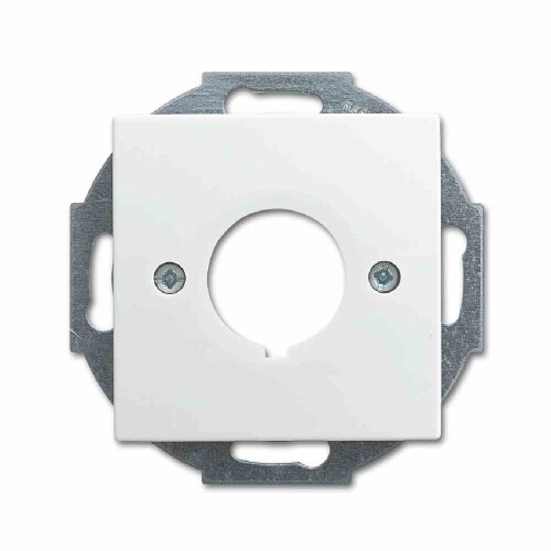 Busch-Jaeger BUSCH-BALANCE SI Tragring, Bohrung, alpinweiß, glänzend, Befestigung mit Schraube, ohne Beschriftungsfeld Image