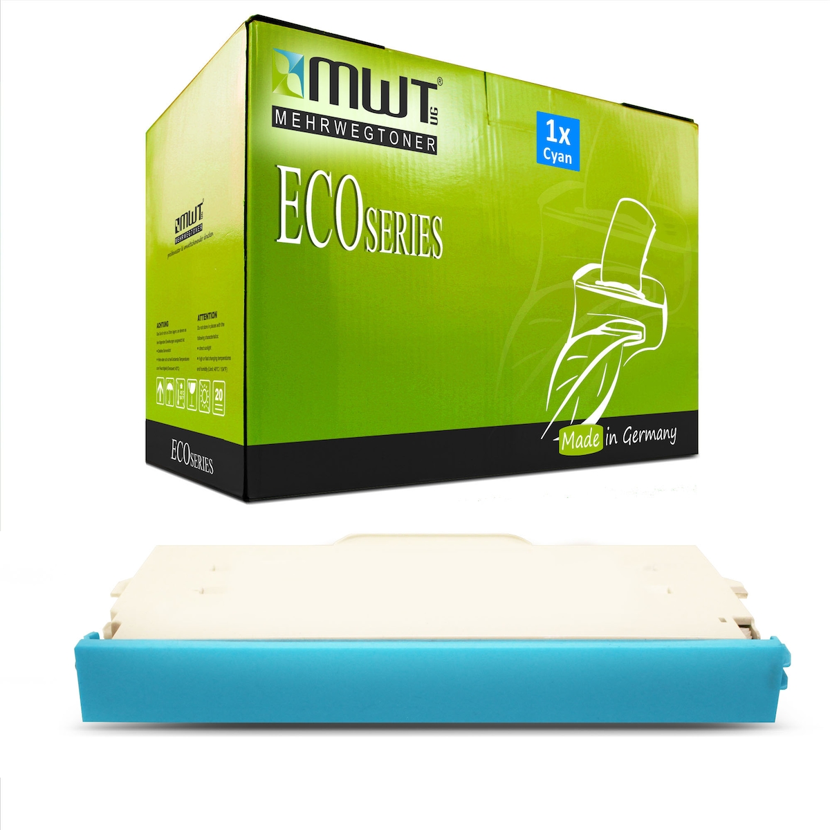 1 Mehrwegtoner kompatible Lasertoner ersetzt Lexmark 020K1400 Cyan Image