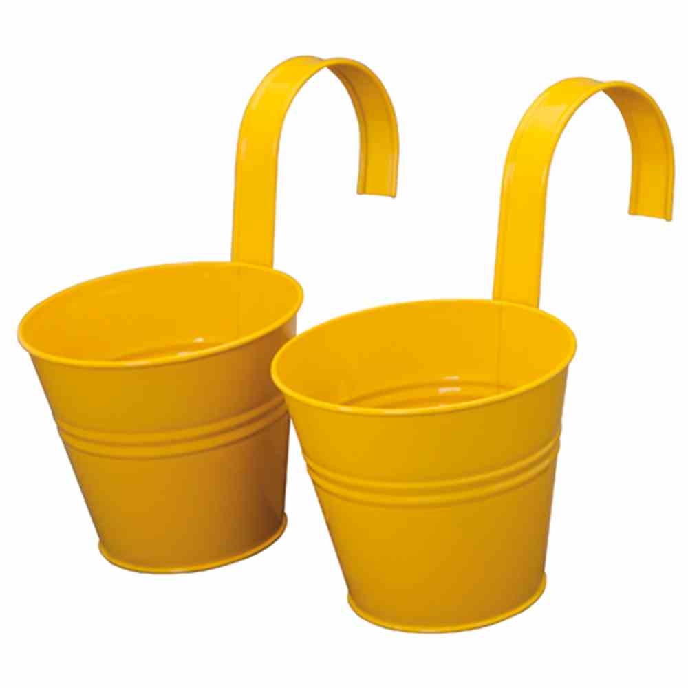 SIENA GARDEN Blumentopf 2er Set, gelb, Ø16x14,5 cm Image