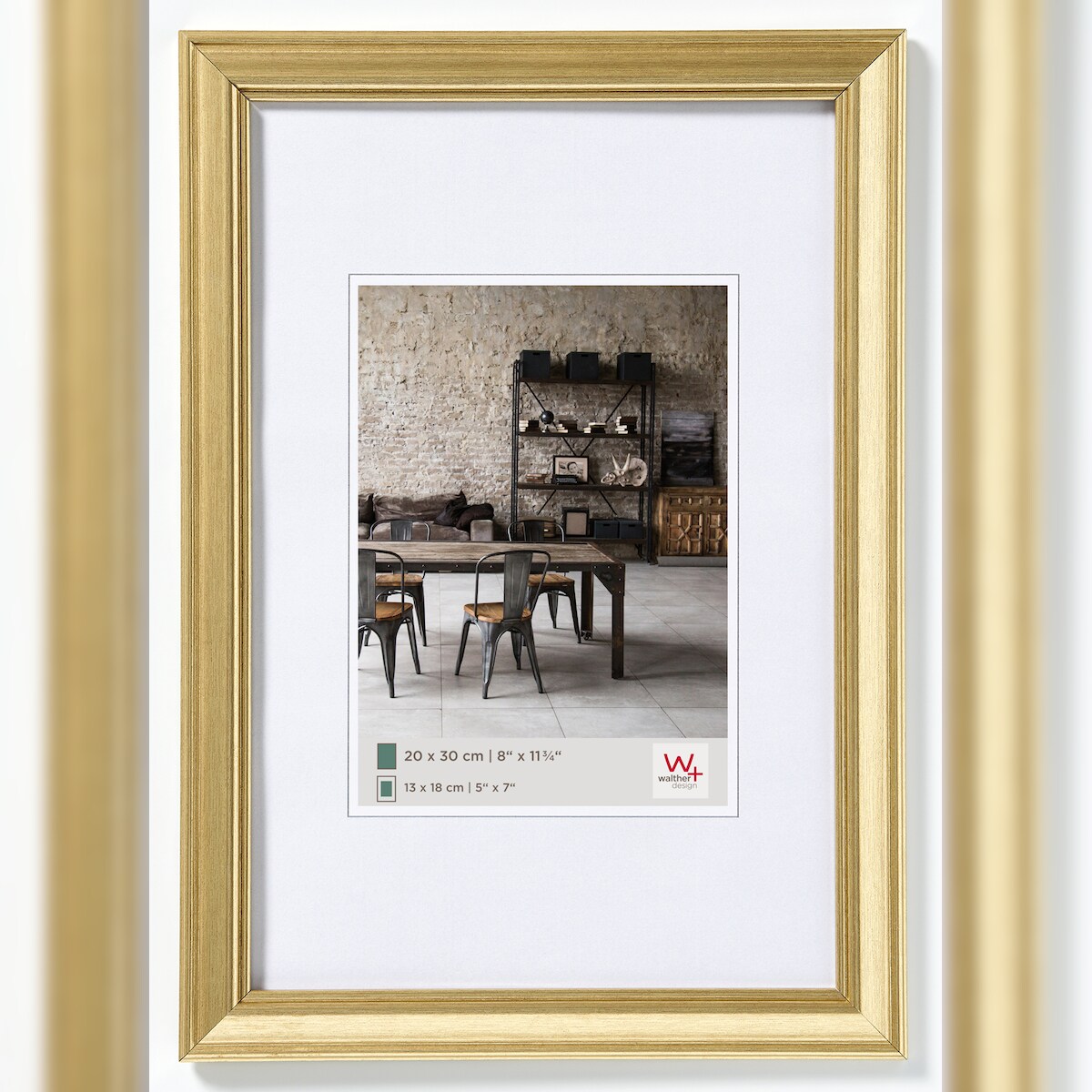 walther + design Lounge PS-Rahmen, gold, 21 x 29,7 cm Image