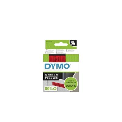 DYMO Original D1 Schriftband für Labelmanager, 12mm breite 7m Länge schwarz auf rot S0720570