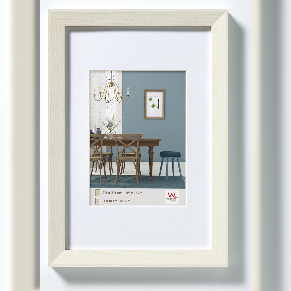 walther + design Fiorito Holz Bilderrahmen 40x50 cm, WEISS Image