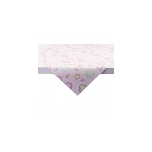 Sovie HOME Tischdecke Sweet Love in Rosa aus Linclass® Airlaid 80 x 80 cm, 1 Stück – Herzen Valentinstag Hochzeit