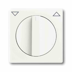 Busch-Jaeger FUTURE LINEAR Drehknopf, Jalousie, studioweiß, matt, Symbol Pfeile Image