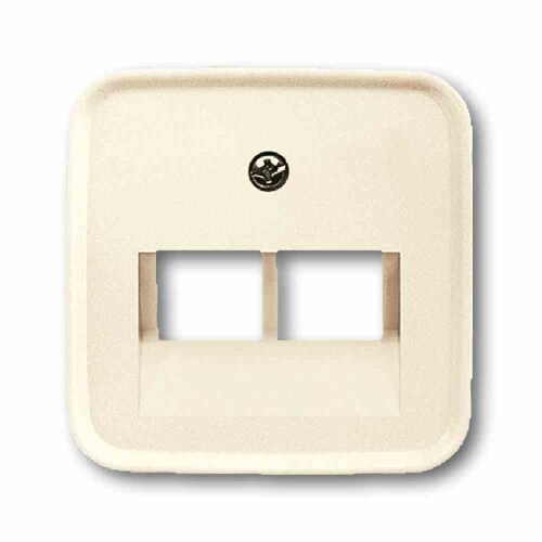 Busch-Jaeger DURO 2000 SI Zentralplatte, UAE/IAE, weiß, glänzend, Befestigung mit Schraube, ohne Beschriftungsfeld Image