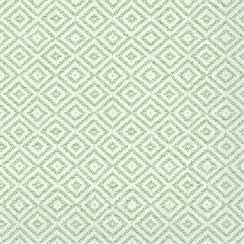 Mank Serviette aus Tissue - Lagos-Base in Grün 33 x 33 cm, 100 Stück - Ornamente Rauten Image