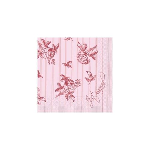 Sovie HOME Serviette Hochzeit in Rose aus Tissue 33 x 33 cm, 20 Stück