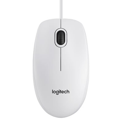 Logitech B100 Kabelgebundene Maus Weiß Bulk Image