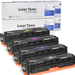 4 Toner Set für HP Color LaserJet CM1312WB MFP D&C-Tonerkassetten alle Farben kompatibel HP 125A