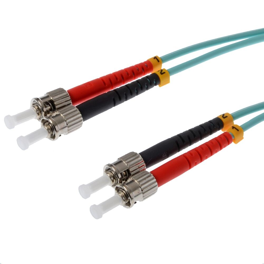 Helos LWL Patchkabel ST/ST Duplex 50/125µm OM3 aqua 3,0m Image