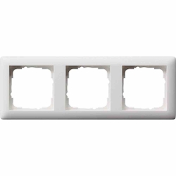 Gira Standard 55 Rahmen, 3f, reinweiß, matt, Kunststoff, geeignet für Geräteeinbaukanal, Unterputzmontage, Thermoplast, 021304 Image