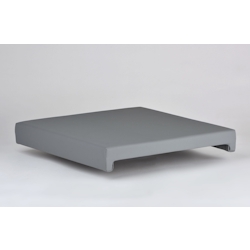 Lycce Bankauflage GRAU Klemmkissen Sitzkissen zum fest klemmen mit 2 Leisten 37cm Klemmtiefe Kunstleder 100.000 Scheuertouren Image