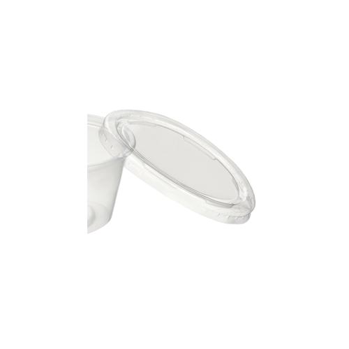 400x Deckel für Dressingbecher Saucenbecher 30ml transparent aus PP