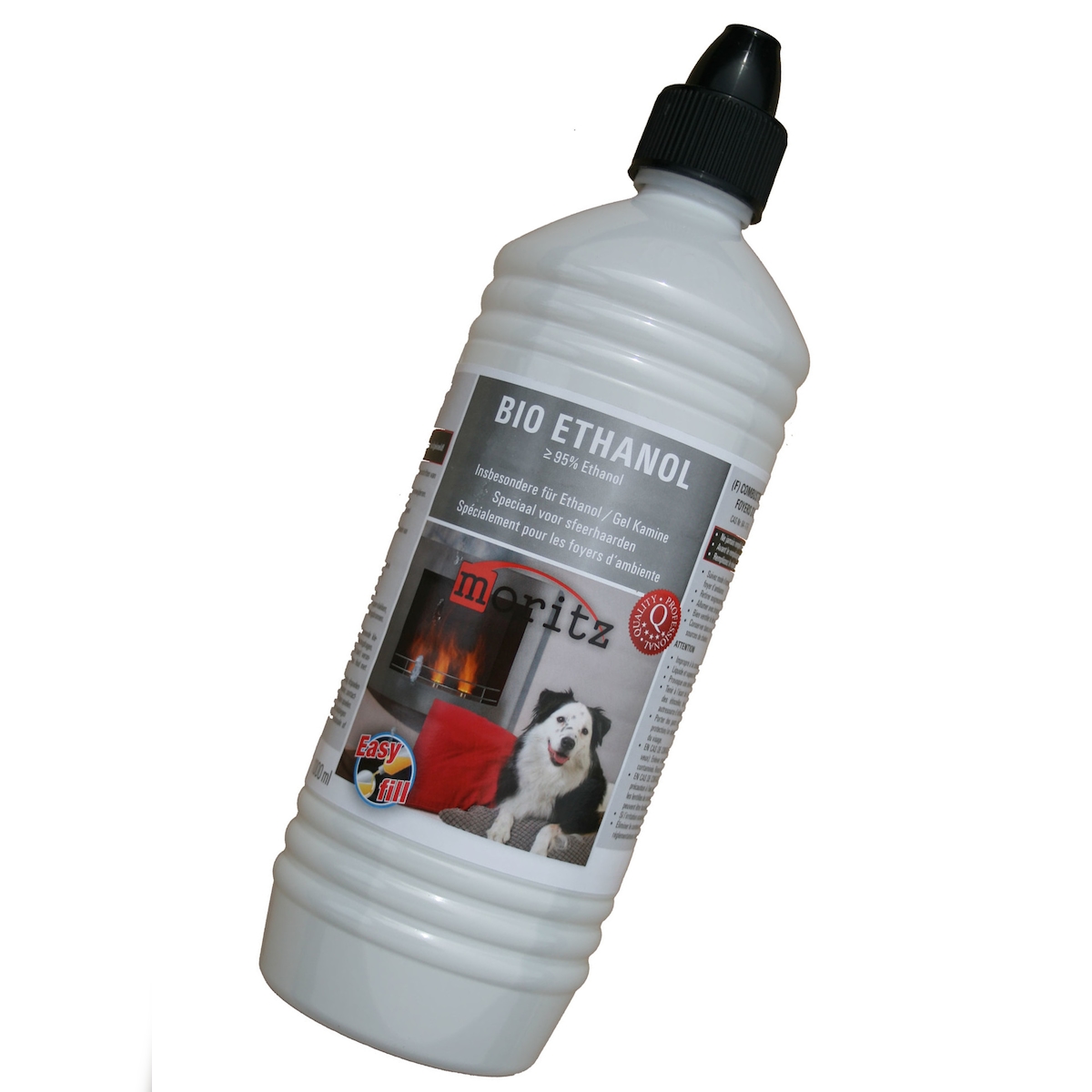 1 L Moritz Bio Ethanol >95 % für Ethanolkamine Gelkamine Rückstands Verbrennen Image