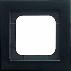 Busch-Jaeger Rahmen, 1f, schwarz, matt, Metall, geeignet für Geräteeinbaukanal, geeignet für Unterputz-Installation, Aluminium Image
