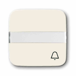 Busch-Jaeger DURO 2000 SI Kontrollwippe, Schalter/Taster, weiß, glänzend, Symbol Klingel, mit Beschriftungsfeld Image