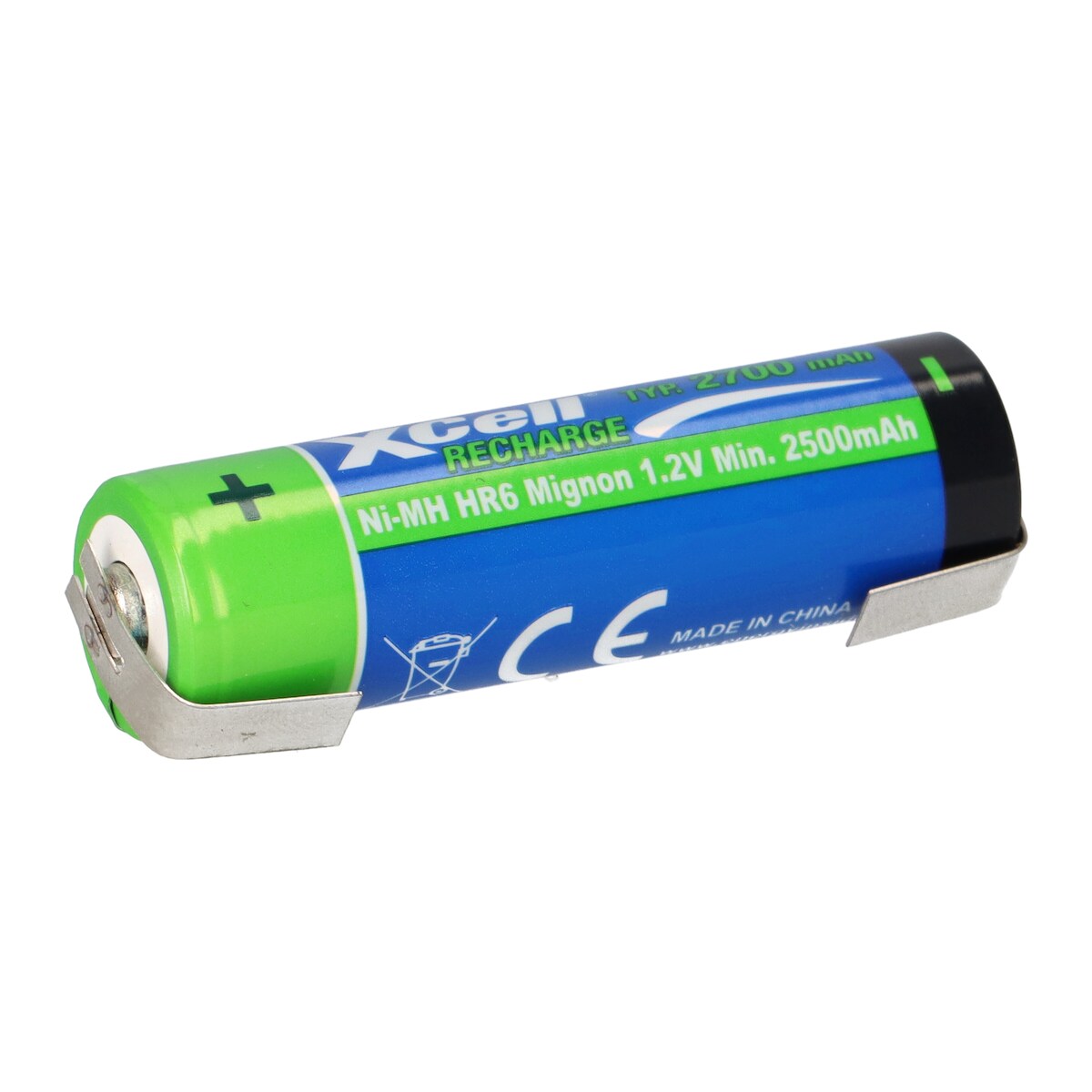 Xcell Mignon AA Akku Ni-MH 1,2V 2700mAh lose U Lötfahne Image
