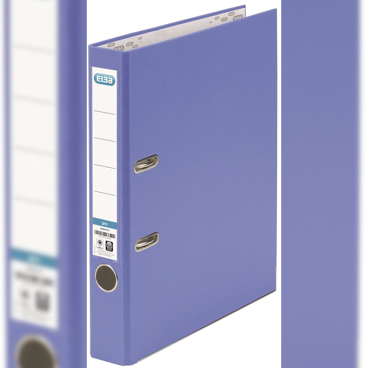 Elba 100023257 Ordner smart Pro PP/Papier, mit auswechselbarem Rückenschild, Rückenbreite 5 cm, ozeanblau Image