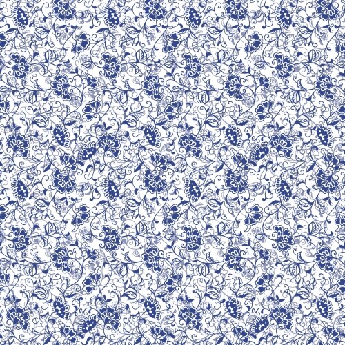 Sovie HOME Tischdecke Liv in Blau aus Linclass® Airlaid 80 x 80 cm, 1 Stück - Floral Blumen Image
