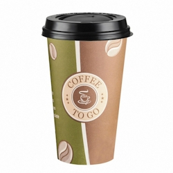 VEPATIM 100x Kaffeebecher Premium Coffee to go mit Deckel Pappe beschichtet 400 ml