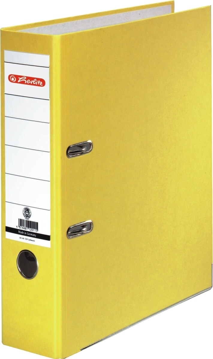 herlitz Ordner A4 maX.file nature plus 80mm gelb Image