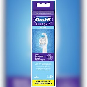 Oral-B Pulsonic Clean Aufsteckb?rsten f?r elektrische Zahnb?rste 4 St. Wei? 610781 Image