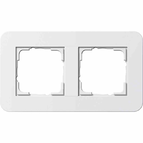 Gira E3 Rahmen, 2f, weiß, Kunststoff, geeignet für Unterputz-Installation Image