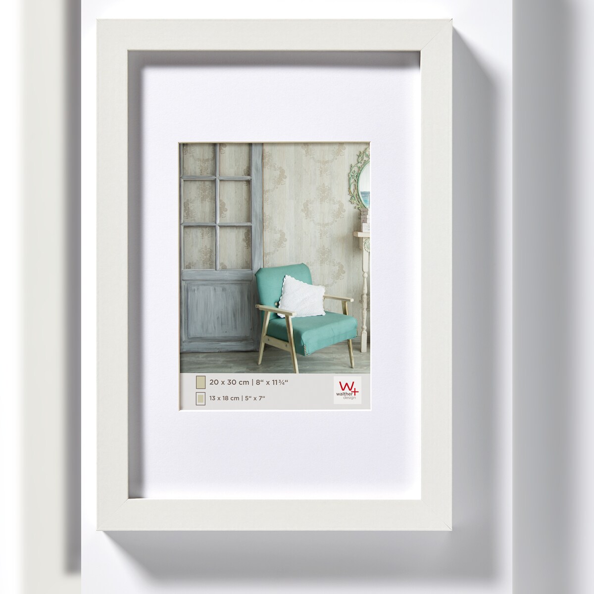 walther + design Stockholm Holz Bilderrahmen 30x45 cm WEISS Image