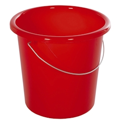 243047611 Eimer - Plastik, rund, 10 Liter, rot Image